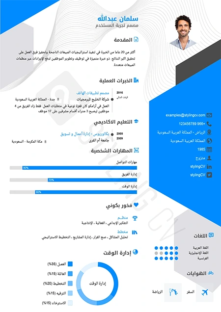 نموذج سيرة ذاتية جاهز للتعبئة